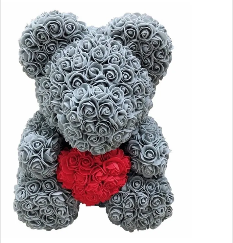 

Artificial Flowers 40cm Rose Bear Girlfriend Anniversary Christmas Valentine's Day Gift Birthday Present for Wedding Party