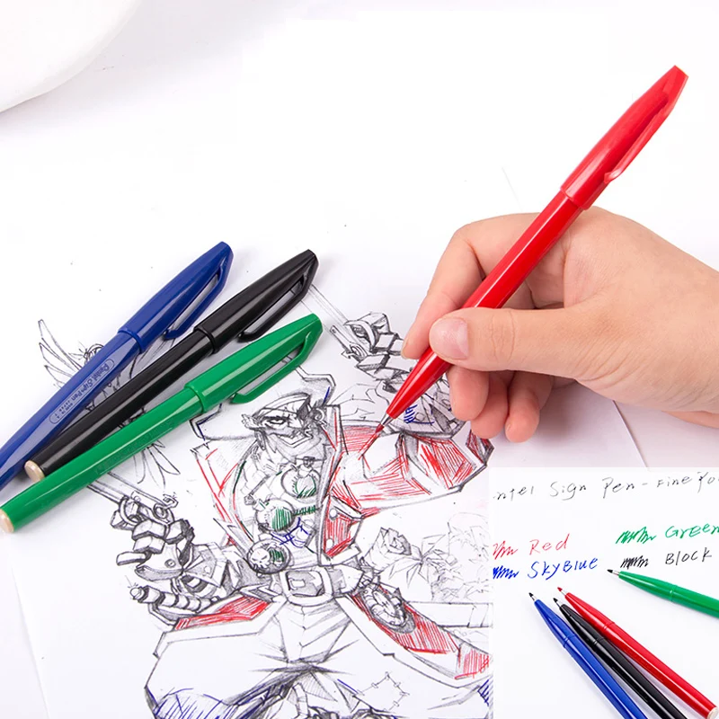 Гелевая ручка Pentel S520, многофункциональная ручка для бизнес-офиса, 2,0 мм, Студенческая ручка для эскиза, эскизная ручка, инструменты для рисования