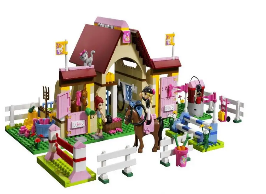 

10163 400Pcs Friends Series Heartlake Stables Model Building Blocks Enlighten DIY Figure Toys For Children Compatible
