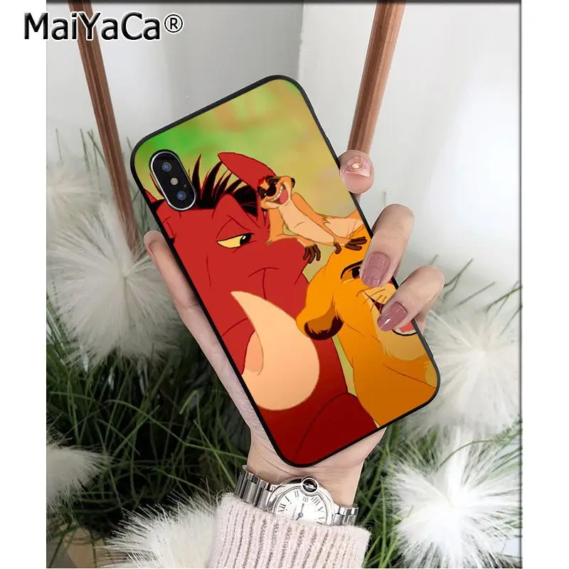 MaiYaCa Король Лев Симба ТПУ мягкий черный чехол для телефона чехол для iPhone X XS MAX 6 6s 7 7plus 8 8Plus 5 5S SE XR - Цвет: A2