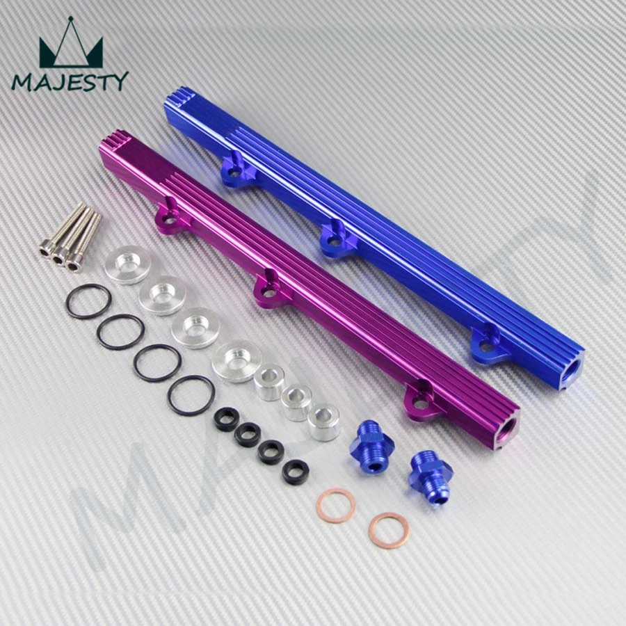 ALUMINIUM Fuel Rail Kit For Mitsubishi Lancer EVO 1 2 3 4G63 TURBO 92-96 PURPLE