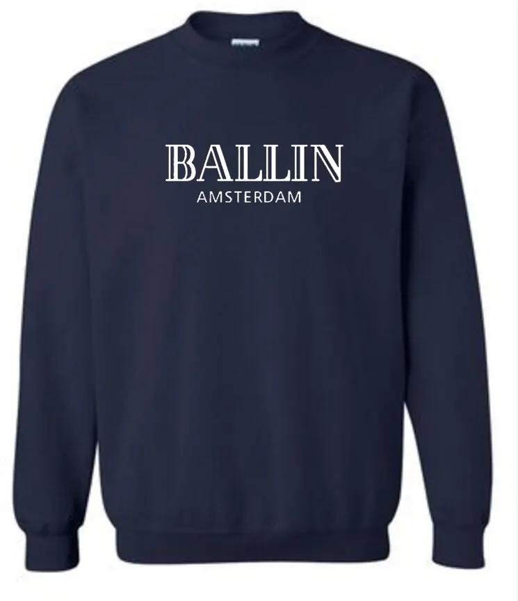 

2018 New Fashion Hoodies O-neck Ballin Amsterdam men Graphic Sweatshirt O-Neck Unisex long sleeve