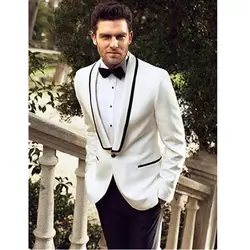 Костюм mariage homme пользовательские Для мужчин костюмы черные брюки шаль нагрудные Женихи Для мужчин смокинги свадебные Жених Костюмы