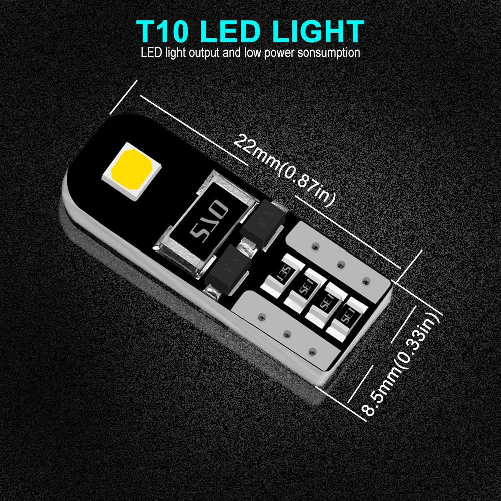 AOTOMONARCH 194 T10 Led W5W белый автомобиль супер яркий 2 SMD автомобильный поворотный