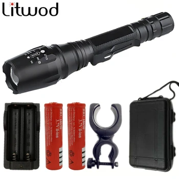 

Litwod Z35V5 tactical LED Flashlight torch XML L2 zoomable power 2x 18650 battery use for hunting flashlight for bicycle light