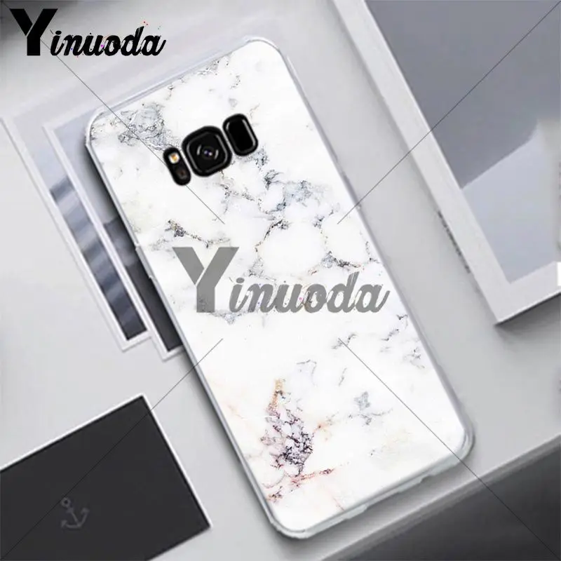 Yinuoda اللون المطبوعة الرخام الملمس حقيبة لهاتف سامسونج S5 S6 S7 S8 S9 S6plus S7plus S8plus S9plus S6edge S7edge S6edge زائد حالة