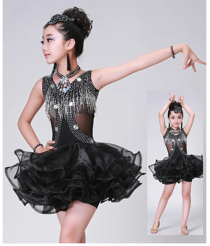 Children's Latin dance costumes new children's Latin dance skirt girls