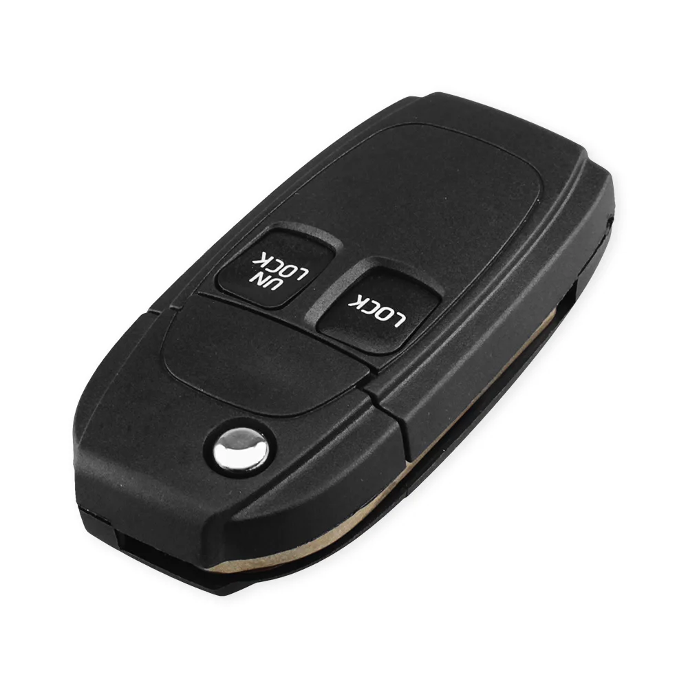 KEYYOU модифицированный Флип складной интеллектуальный пульт дистанционного управления автомобильный брелок для ключей с кожаной крышкой чехол для Volvo S40 S60 S70 S80 V40 V70 XC90 XC70 на возраст 2, 3, 4, 5, кнопки
