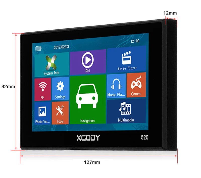 XGODY 520 5 дюймов Автомобильный gps навигатор 256 МБ+ 8 Гб сенсорный экран FM SAT NAV грузовик gps навигатор Navitel Европа бесплатное обновление карты
