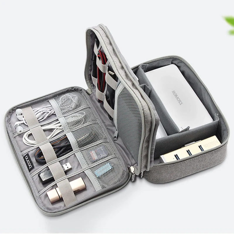 

Portable Multifunctional Cable Winder Organizer Bag Travel case Electronic Accessories Storage Bag for USB Charger Power U Disk