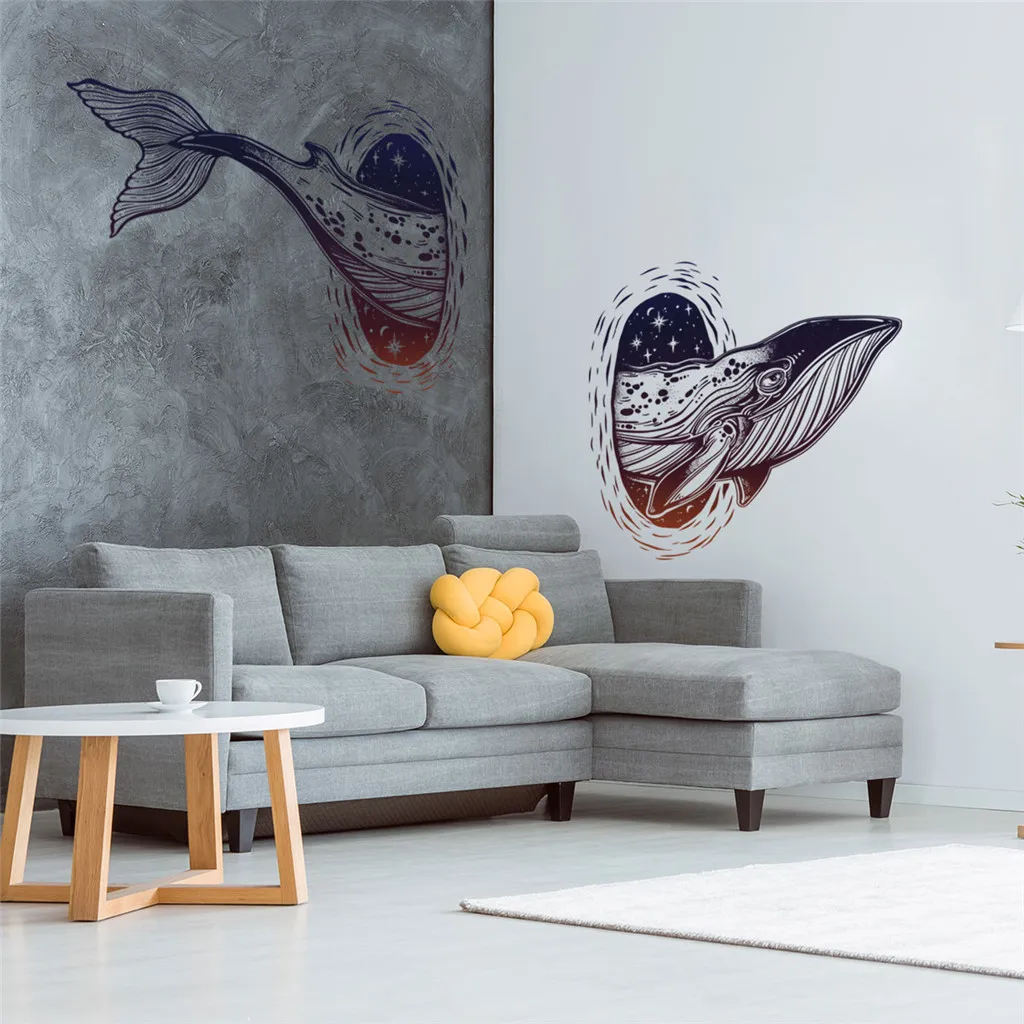 

KAKUDER Wall Sticker Three-dimensional Whale Stickers Wall Window Decal DIY Removable Vinyl Decor Art Mural For Home Decor 6MAR9