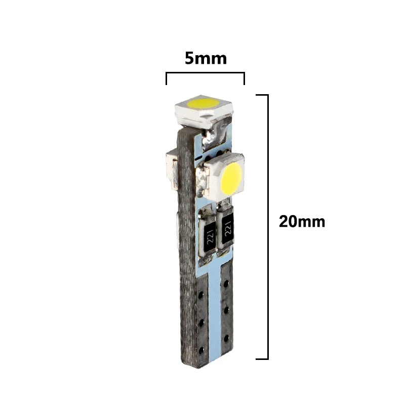 10 шт. T5 3 Led 3 SMD Neo Клин приборная панель инструмент кластерный светильник Автомобильная панель Датчик Speedo тире лампы Синий Красный Зеленый Белый Желтый