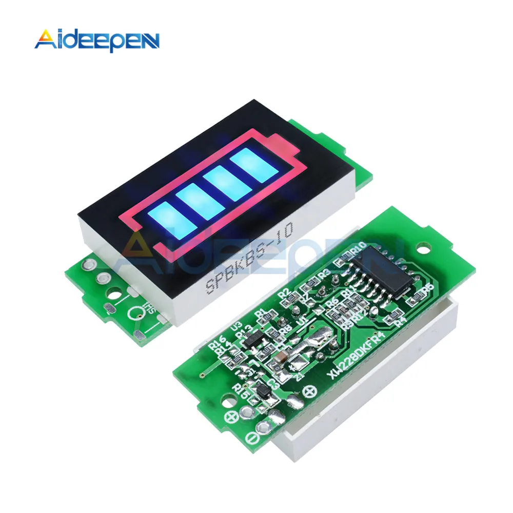 

1S 2S 3S 4S 6S 7S Series Lithium Battery Capacity Indicator Module Blue Display Electric Vehicle Battery Power Tester Li-po