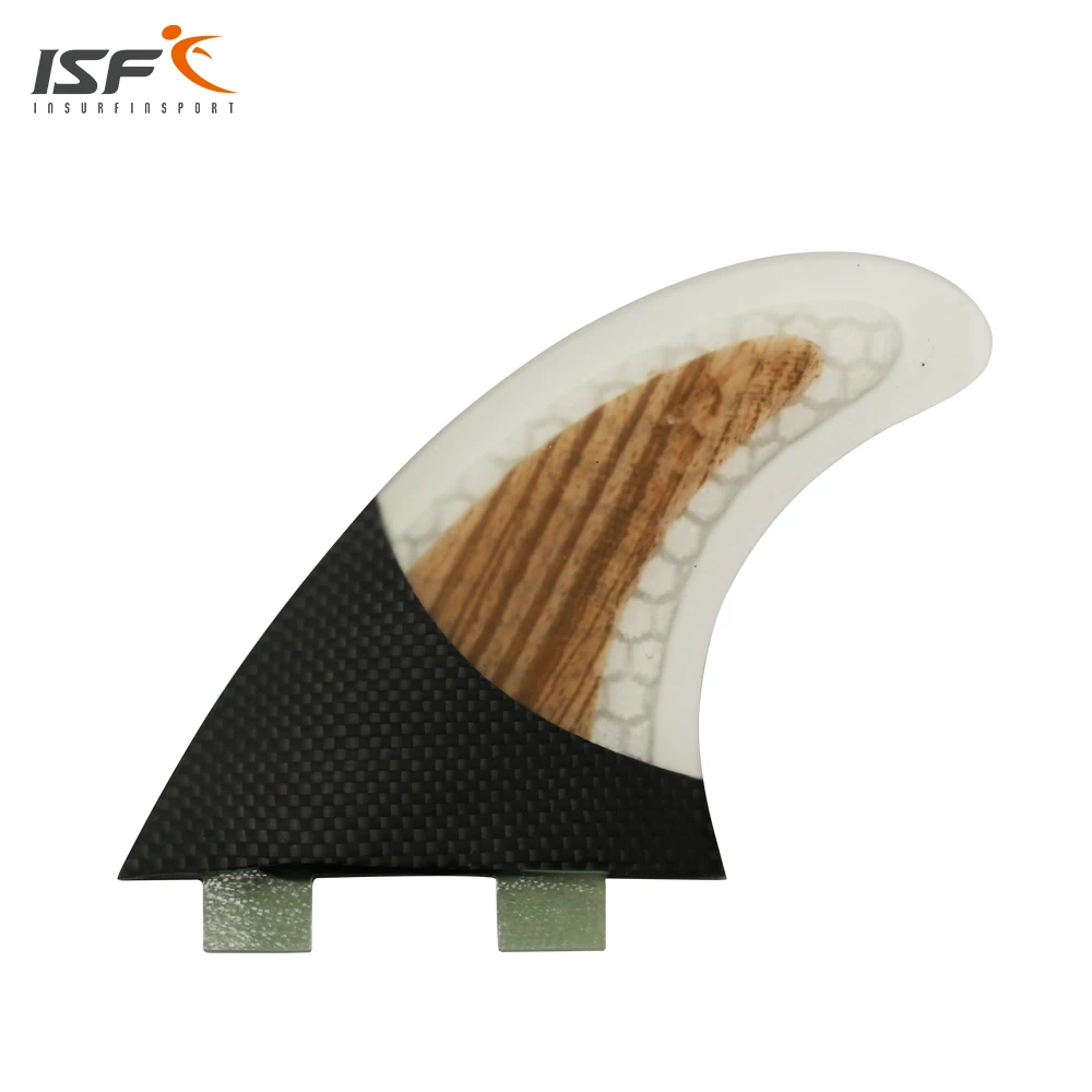 

ISF carbon fiber honeycomb wood surfboard fins thruster FCS pranchas de fcs surfing Quilhas SUP fins paddle fins size S/M/L