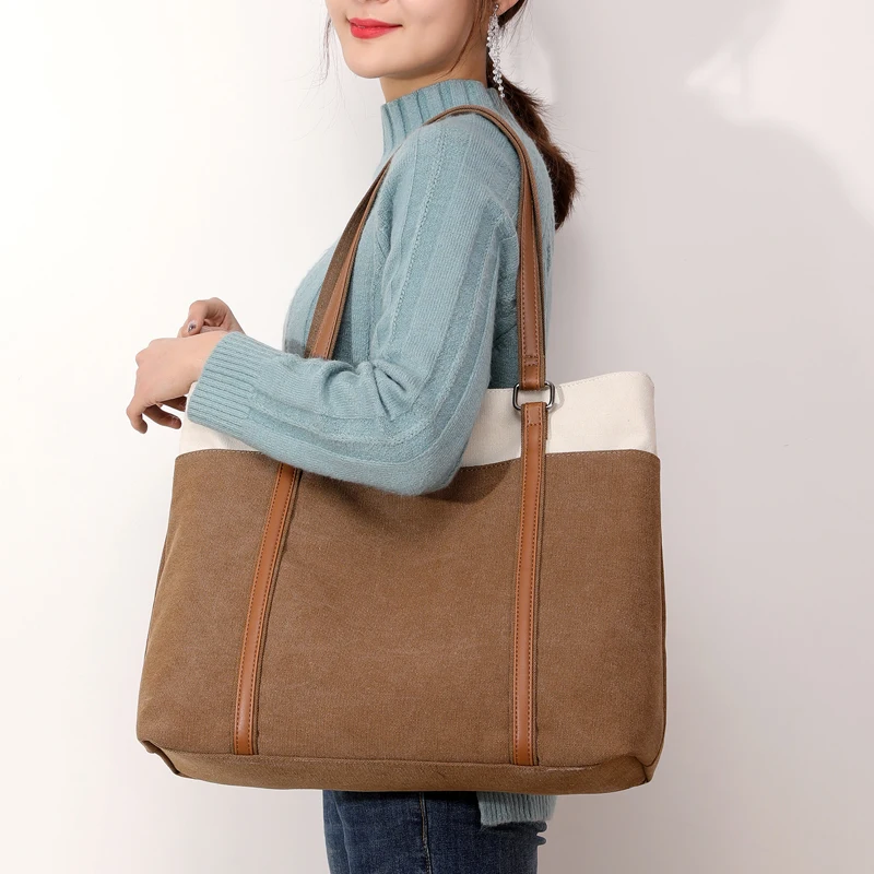 JANESPRI New Fashion Canvas Women Handbag High capacity Shoulder bag for Girls Retro Casual Tote Bags for Women Bolsas 2019 (9)