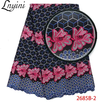 

Nigerian Cotton Lace Fabric Dry Lace for Dresses High Quality African Dry Lace Fabrics Swiss Voile Lace in Switzerland L2685B-2