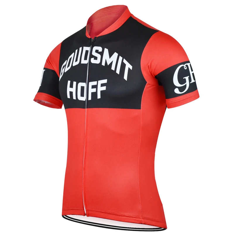NEW men's Red cycling jersey Retro classic cycling clothing Short sleeve bike wear Quick Dry