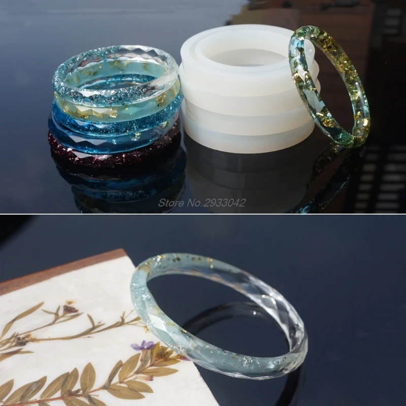 

Free Shipping Round Silicone Mold Resin Bracelet Bangle For DIY Jewelry Casting Mould Tools -W128