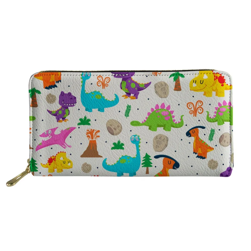 

Animal dinosaur Women Long Wallet High Quality Leather Card Holder Female Ladies Clutch Cell Phone Holder Bag