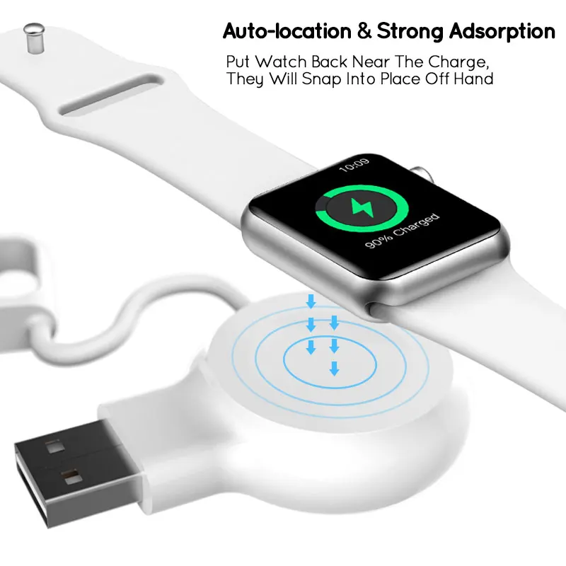 Беспроводное зарядное устройство для Apple Watch 1 2 3 4 мини портативное магнитное быстрое зарядное устройство для Apple Watch Series 4 3 2 1 зарядная док-станция