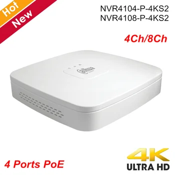 

Dahua with Logo NVR NVR4104-P-4KS2 NVR4108-P-4KS2 4k high definition 4ch 8ch Smart 1U 4 PoE ports H.265 Network Video Recorder