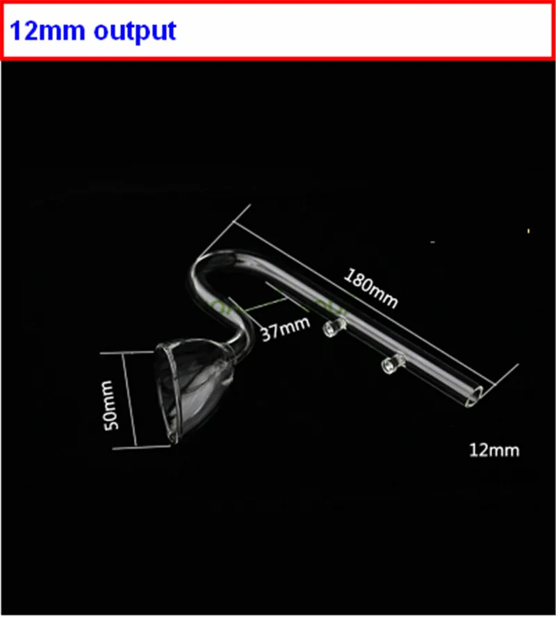 Аквариум Стекло приток отток Лили труба 12/16 мм 16/22 мм трубки аквариума водная установка фильтра на присоске комплект шлангов - Цвет: 12mm output