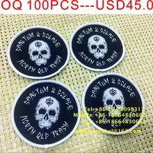 Пользовательские Абсолютно гладить на тканые патч клей тканые этикетки 100 шт./заказ