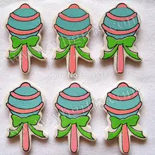 500 шт./партия, деревянная аппликация с леденцами, 2,1x3 см, детские игрушки, набор для скрапбукинга, Ранние развивающие DIY. Детские Поделки. Классические игрушки