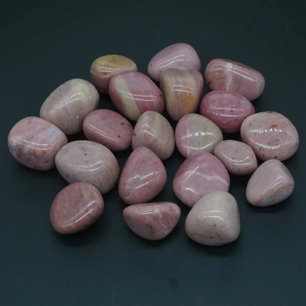 Россыпью розовый Родонит камни из Перу натуральные полированные драгоценные камни принадлежности для Wicca, рейки и энергетического кристалла исцеления