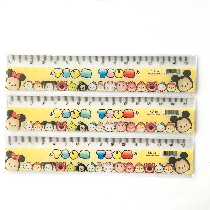 

AC17 Kawaii Mickey Plastic Straight Ruler Drawing Template Tool School Office Supply Art Kids Rewarding Gift