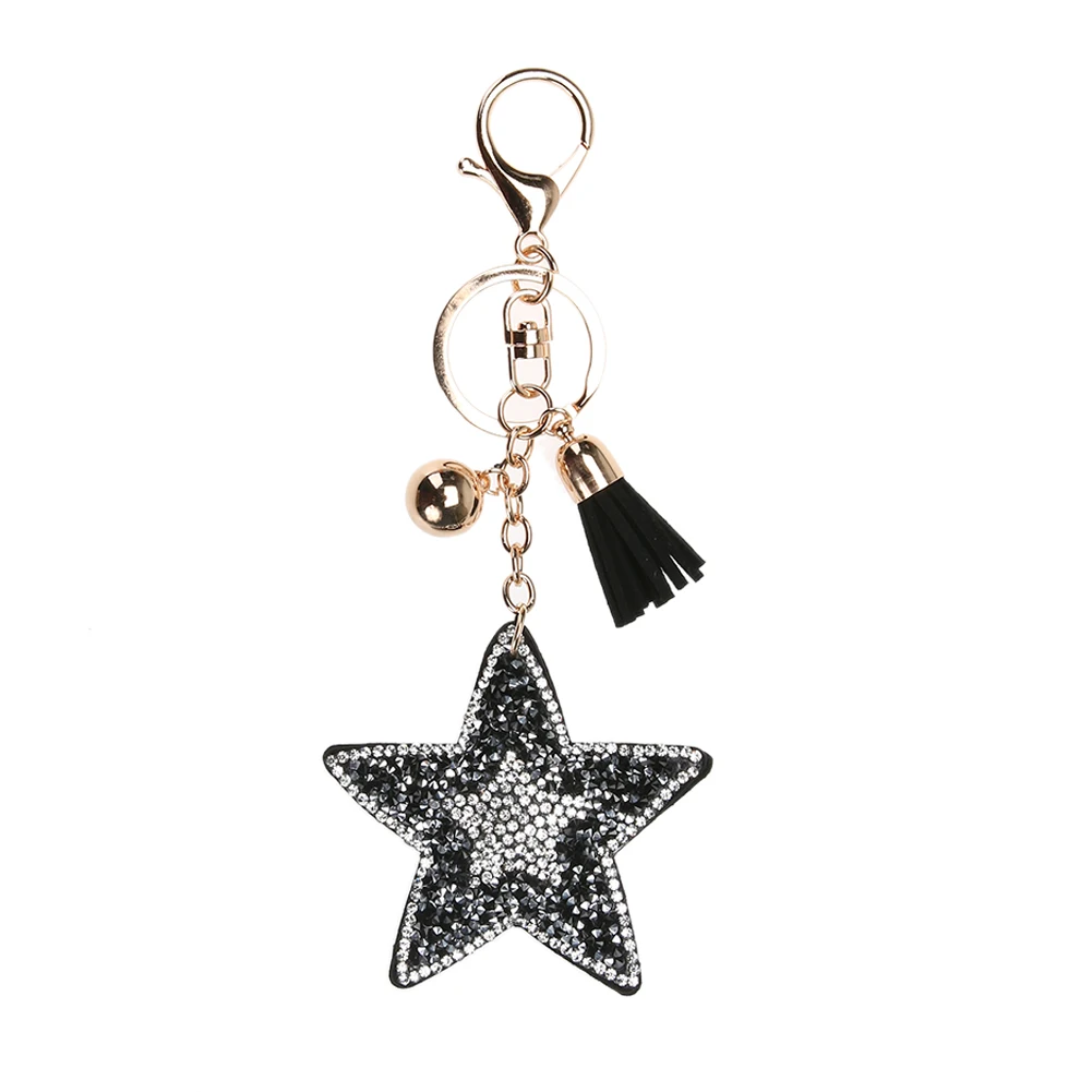 

New Charm Leather Starfish Tassel Pendant keychain Trinket Alloy Bag Key Ring Holder for Women Gift Souvenir Jewelry Keychain