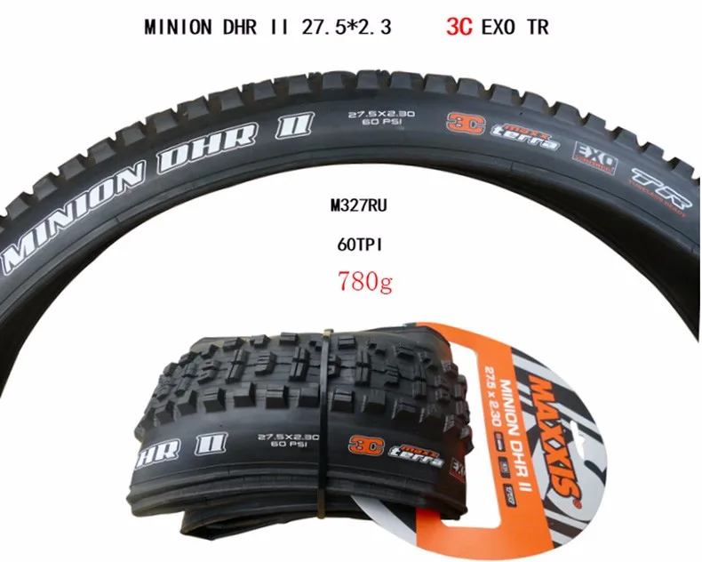 MAXXIS бескамерная готовая 3C TLR 26*2,3 велосипедная шина 26er 27,5*2,3 DH шина для горного велосипеда 26 складных шин вниз холм MINION DHF DHR