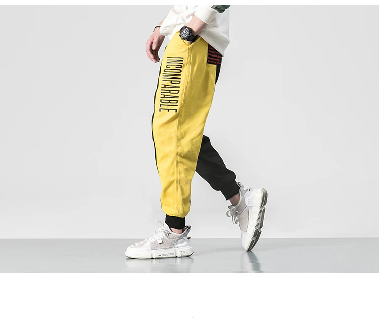 FUODRAO джоггеры Штаны Для мужчин Цвет лоскутное пот Штаны Мода трек Штаны свободные брюки мужские хип-хоп Уличная K177