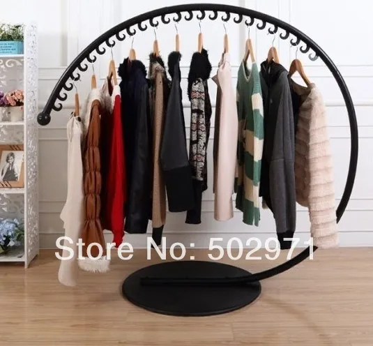 Free Shipping Iron Floor Clothes Rack Hanger Creative Arc Clothing Display Free Shipping Iron Floor Clothes Rack Hanger Creative Arc Clothing Display