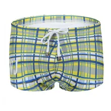 Брендовые купальники мужские пляжные шорты в клетку Штаны плавки с принтом плавки купальники пляжные шорты