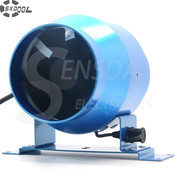 

100mm ducted fan SXDOOL 4" 100mm Duct inline Fan w/ Speed Controller 100-264VAC 160CFM IP44 metal frame