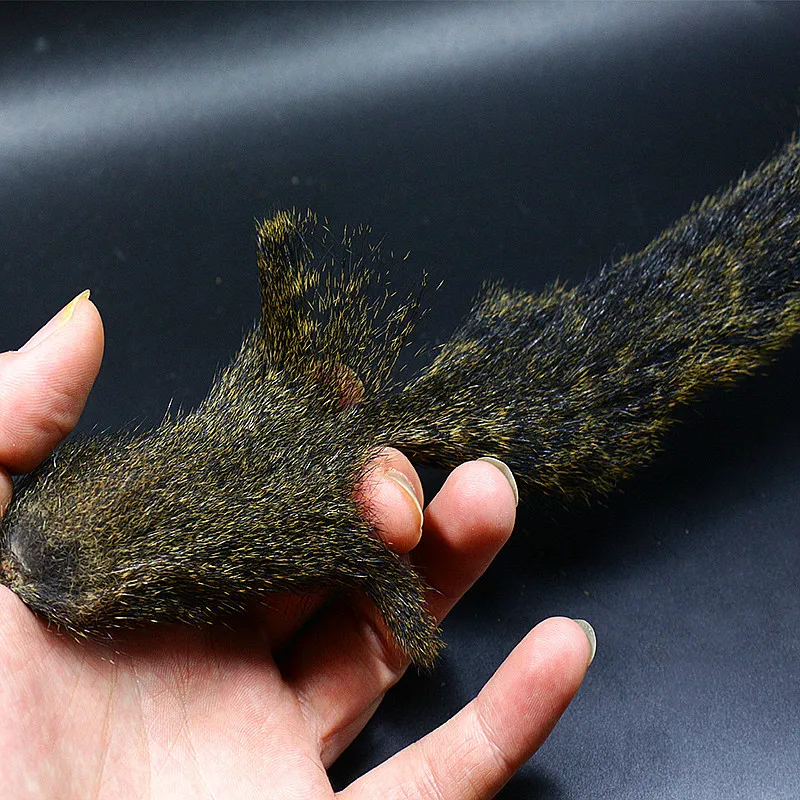New 1combo Pine tree squirrel whole skin& squirrel tail versatile hairs&furs fly tying materials for hairwing salmon bait flies