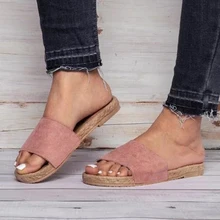 2019 Summer Women Sandals Slipper Indoor Outdoor Linen Flip-flops Beach Shoes Female Fashion Solid Sandals Shoes Sandalias P25 цена 2019 Summer Women Sandals Slipper Indoor Outdoor Linen Flip-flops Beach Shoes Female Fashion Solid Sandals Shoes Sandalias P25 цены онлайн
