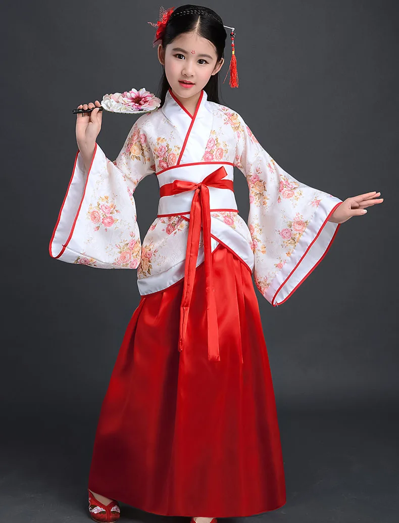 Vestiti Carnevale Per Bambina старинная Китайская одежда, костюм династии Хань для детей на Рождество, день рождения