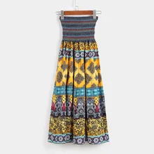 High Waist Bohemian Floral Women Long Skirt Elastic Sashes Pleated A-line Vintage Women’s Skirts 2019 Summer Fashion Clothes
