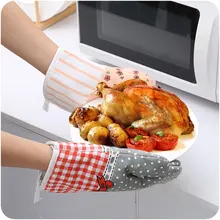 Кухонные хлопковые перчатки для микроволновой печи рукавицы для кастрюли термостойкие защищенные 28*18 см дропшиппинг#1101