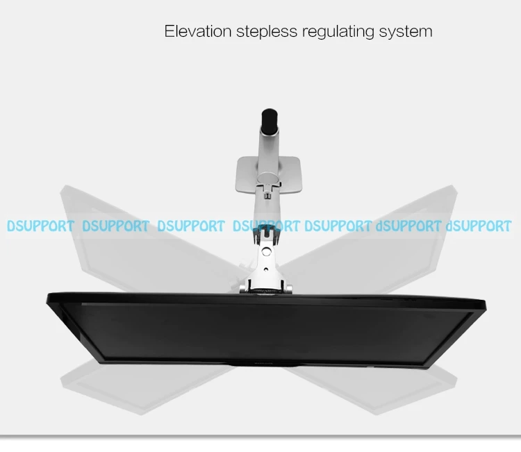 Настольный монопод с полным движением 17-32 дюйма, двойной держатель для монитора+ 10-15,6 дюймов, поддержка ноутбука, механическая пружинная рукоятка, Максимальная загрузка 10 кг