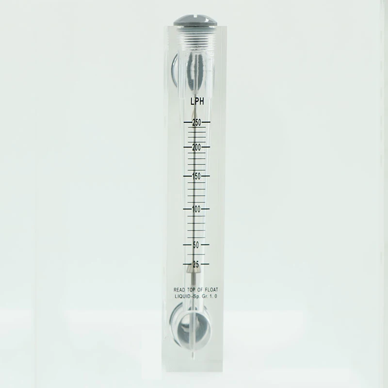 25-250LPH 1/" с британской конической трубной наружной резьбой панель ПММА Тип жидкости Поплавковый расходомер воды ротаметр расходомер без клапана управления