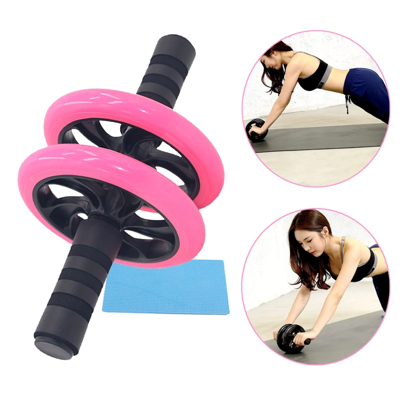 

16.5cm/6.5'' Colour Ab Roller Wheel Multi-function No Noise Abdominal Wheel For Arm Waist Leg Exercise Fitnes Equipment with Mat