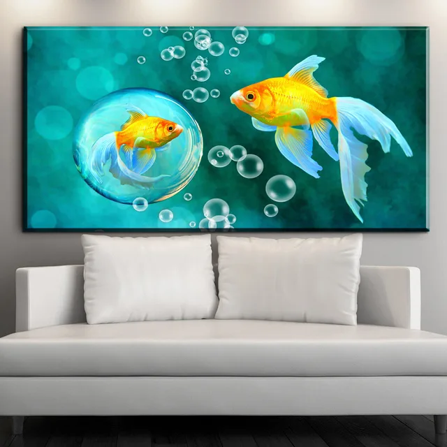 Zz1898 Koi Fish Wall Art Chinese Painting On Canvas Home Zz1898 Koi Fish Wall Art Chinese Painting On Canvas Home Decor Modern Picture