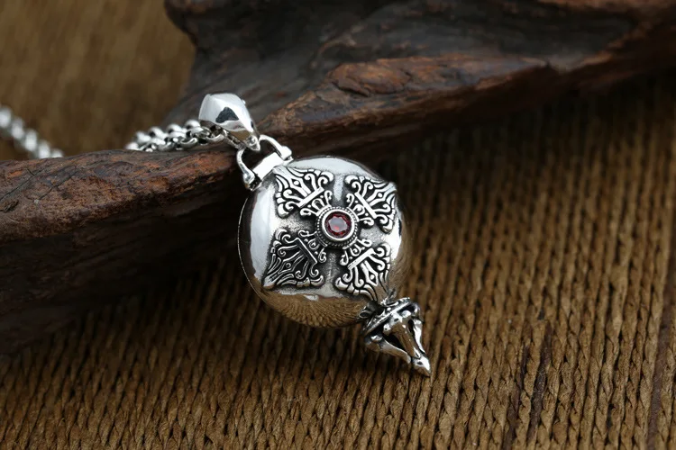 Подвеска Крест Vajra из серебра 925 пробы с амулетом натурального пробы|stone cross|stone cross