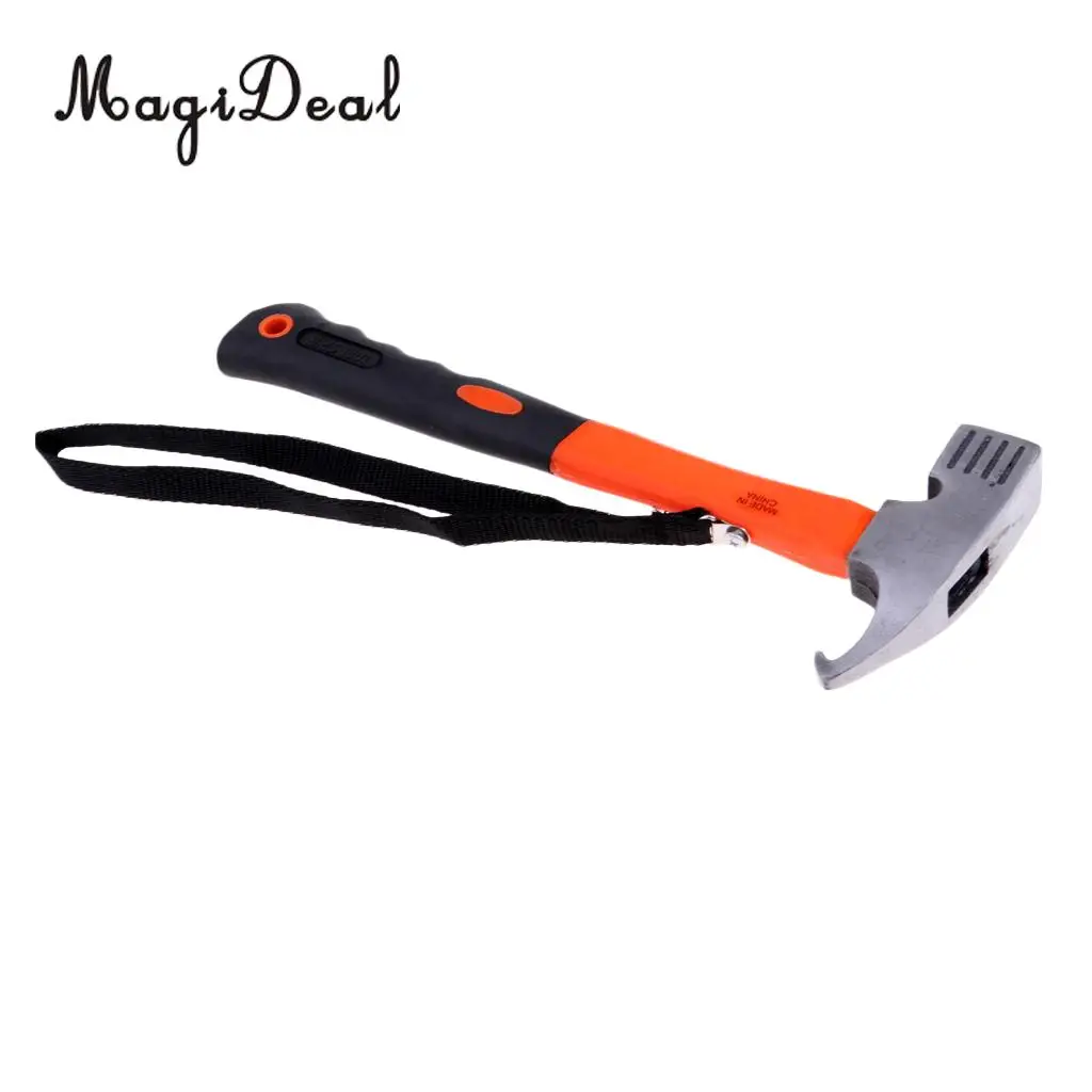 Portable Carbon Steel Camping Tent Hammer Tent Peg Stake Puller Mallet Extrator Remover Awning Canopy Multifunction Tool