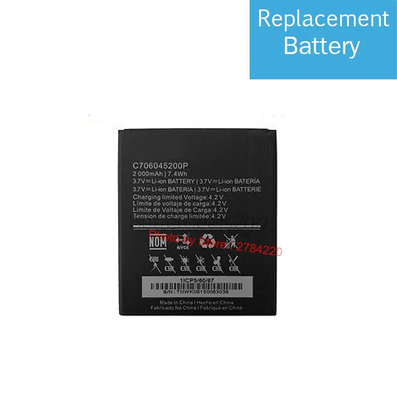 

3.7V 2000 mAh Replacement Battery For BLU Studio C 5+5 LTE S0050UU C706045200P Mobile Phone Bateria Batterie Batteries