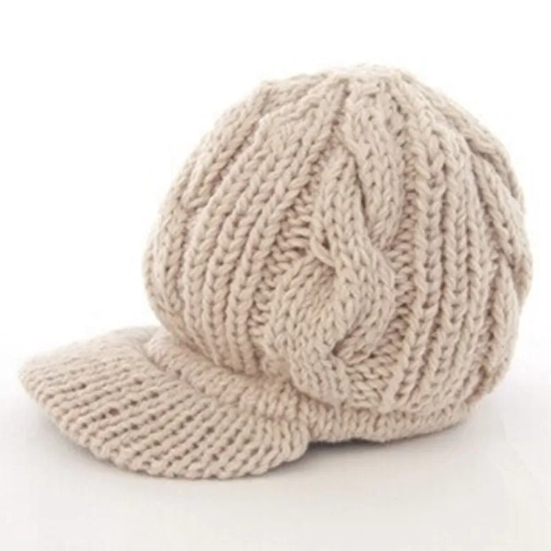 2017 New Autumn Winter Women's wool hat knitted cap Female Crochet Beanies Warm fashion Hats Thick Beanies Hats for Women