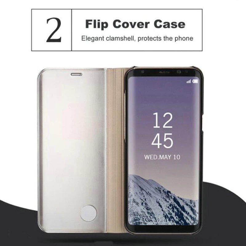 Smart Flip Case For Samsung Galaxy S6 S7 Edge S8 S9 J2 J4 J6 J8 A6 A8 Plus A7 A9 2018 A5 J3 J5 J7 Neo Core 2017 Grand Prime Case 02
